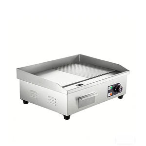 Plancha Eléctrica Versátil con Zonas de Cocción Planas y Acanaladas para Cafeterías, Bares y Servicios de Catering - Product Image 4