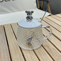 400Ml Mignon Petit Ours Marteau Motif Poignée D'eau Tasse Café Boisson pour Petit Déjeuner À Motifs