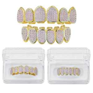 HipHop Grilles Fête D'halloween Canine <span class=keywords><strong>Vampire</strong></span> Fang Pleine CZ Diamant Glacé Or Glacé <span class=keywords><strong>Dent</strong></span> Grilles Bijoux <span class=keywords><strong>De</strong></span> Corps - Product Image 6