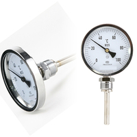 Customizable Temperature Gauge with Thermowell Essential Instrument for Accurate Temperature Measurement Control OEM Support