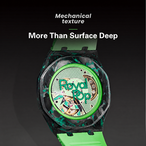 Caja de Reloj Personalizada Lionorm Royal Pop de Fibra de Carbono con Correa de Caucho FKM para AP -<span class=keywords><strong>swatch</strong></span> Royal Pop, Kit de Modificación de Reloj de Lujo - Product Image 2