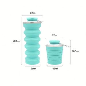 Botella de Agua Plegable Deportiva de 500 ml, Personalizable con Logotipo, Venta al por Mayor de Fábrica, para Exteriores, Portátil, de Grado Alimenticio, para Camping, Oferta 2024 - Product Image 2