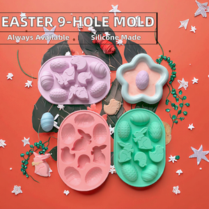 Moule en silicone <span class=keywords><strong>de</strong></span> Pâques 9 trous pour lapin en forme d'oeuf Gâteau au <span class=keywords><strong>chocolat</strong></span> Bonbons Bougie Savon Décoration <span class=keywords><strong>de</strong></span> vacances Outils <span class=keywords><strong>de</strong></span> cuisson pour la <span class=keywords><strong>maison</strong></span> - Product Image 3