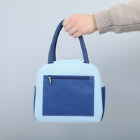 Sac isotherme color-block avec doublure en tissu Oxford et feuille d'aluminium, conception imperméable épaissie pour le stockage des aliments