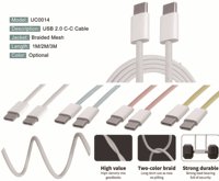 Cable de Carga y Datos Trenzado de Nylon Tipo-C a Tipo-C para iPhone 15 16 17 Pro Max, Fabricado por Ce Factory