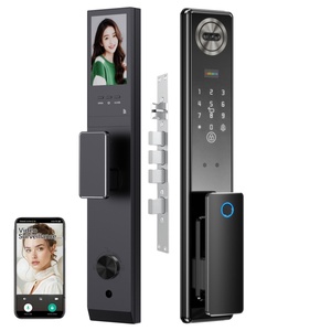 Cerradura Inteligente para Puerta de Entrada de Aleación de Aluminio con Certificación IP65, WiFi, Reconocimiento Facial 3D, Huella Dactilar, Nube Digital, Pantalla Grande con Video - Product Image 1