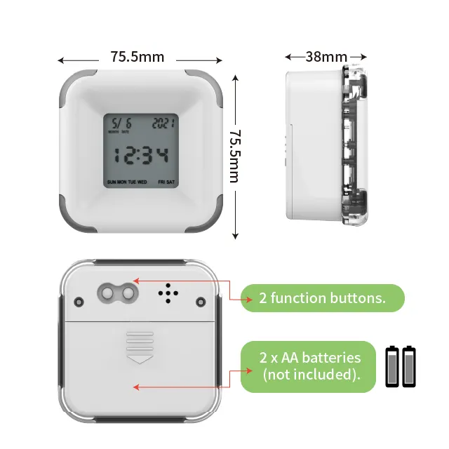 YOUTONG 2024 massive anpassung von 4-seitigem klappe verfügbar smart desktop elektronische digitaluhr metallische tischlampe