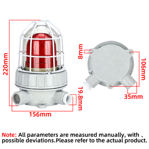 Alarme sonore et lumineuse antidéflagrante DC12V 24V AC220V, lumière stroboscopique LED d'avertissement pour les zones minières, chimiques et industrielles - Product Image 3
