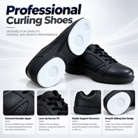 Chaussures de curling professionnelles avec glissières en téflon disponibles en tailles 1/16 et 1/8, semelle intermédiaire en mousse haute densité EVA, chaussures de sport sur glace chaudes