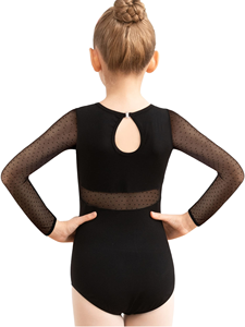 Leotardo de Ballet de Manga Larga con Malla y Bordado para Niñas, Ropa de Entrenamiento de Danza, Novedad 2026, Gran Venta - Product Image 1