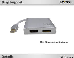 Mini <span class=keywords><strong>DisplayPort</strong></span> 1,2 macho a doble <span class=keywords><strong>puerto</strong></span> de pantalla DP hembra MST Hub adaptador - Product Image 5