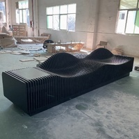 Banc en bois personnalisé pot de fleurs longues places pour les zones d'attente publiques intérieures et extérieures moderne pour centre commercial hôtel hôpital salle de sport réception