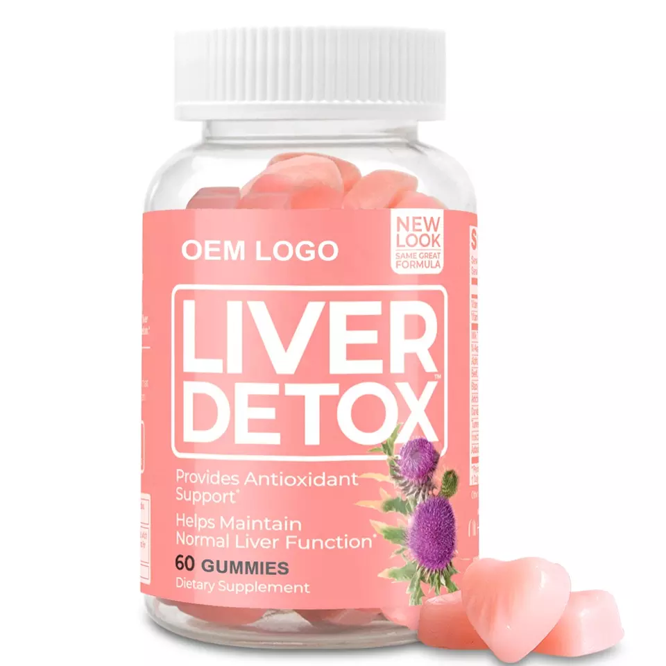 Organische Kruidenformule Melkdistel Extracten Veganistische Lever Detox Gummies Leverreinigingssupplement