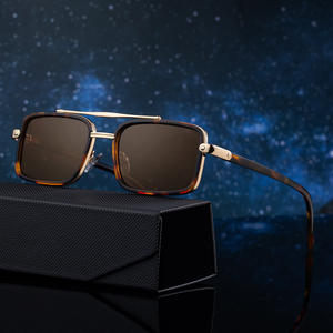 Gafas de sol cuadradas para hombre ZS-98335P, montura negra, lentes de PC con protección UV400, gafas de sol para exteriores de plástico y metal. - Product Image 4