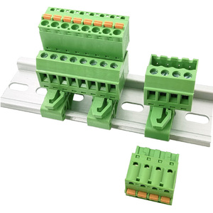 35MM Din Rail <strong>Mounted</strong> Pluggable Spring Terminal <strong>Block</strong> - Product Image 1