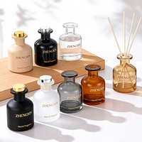 Bouteille de diffuseur de parfum en verre vide de 150 ml, couleur personnalisée, noir mat classique, blanc, gris, marron, avec boîte personnalisée, vente en gros