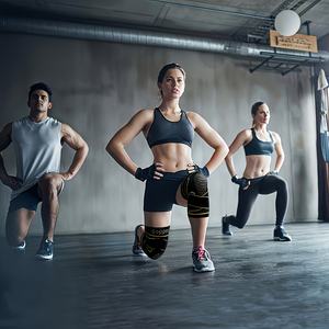 Genouillère en cuivre avec sangles réglables, protection de compression, genouillères respirantes pour la course à pied, le fitness, le basketball, 1 paire - Product Image 5