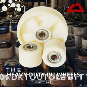Roues pivotantes robustes rouges standard pour <span class=keywords><strong>chariot</strong></span> élévateur 80*70mm 180*50mm sans frein en polyuréthane avec plaque supérieure de 1,5mm pour <span class=keywords><strong>chariot</strong></span> à main et <span class=keywords><strong>chariot</strong></span> élévateur - Product Image 2