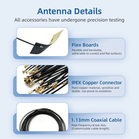 Antena FPC Personalizada con Adhesivo, Ganancia de 6 DBI, Conectores Opcionales, Longitudes de Cable Disponibles, Compatible con 5G, 4G, 2.4G, 5.8G, WiFi, LoRa