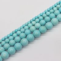 Perles de pierre semi-précieuses rondes en vrac naturelles perles de pierres précieuses turquoise pour la fabrication de bijoux