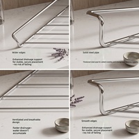 Étagère de rangement triangulaire de cuisine sur mesure en acier inoxydable 304, égouttoir multifonctionnel pour évier