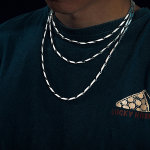 <span class=keywords><strong>Collana</strong></span> a Catena Romboidale alla Moda per Uomo, Catena in Acciaio Inossidabile per Donna, <span class=keywords><strong>Collana</strong></span> per Ciondolo, Gioielli Maschili, Vendita all'Ingrosso Economica - Product Image 4