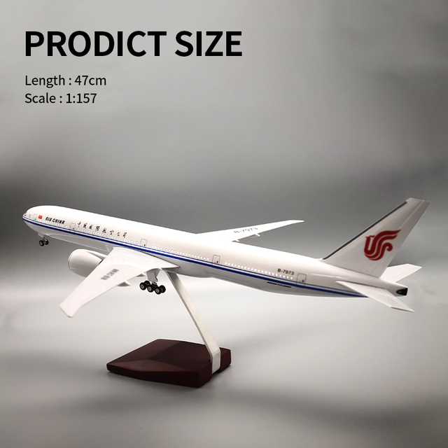 Aircraft Plane Model for Gift 1:157  Scale Model Aircrafts 777 China 47cm Boeing Model Airplanes