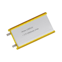 Baterai Lithium Polimer 3.7V 10000mAh 1260110 10Ah Power Bank dengan Kapasitas Nyata 100% untuk Ponsel, Kompatibel dengan GPS
