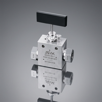 Vanne à aiguille manuelle haute pression 60000 psi pour connexion de tube, en acier inoxydable de type ASTM, disponible en version OEM