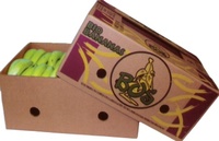 Vente en gros de boîtes d'expédition en carton ondulé avec logo imprimé sur mesure avec matériaux recyclés pour banane de qualité alimentaire