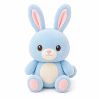 Peluche Personalizado de Conejo Azul y Dinosaurio Inflable, Juguete de Peluche Duradero de Poliéster y Algodón PP, Regalo para Niños, Fiestas de Cumpleaños