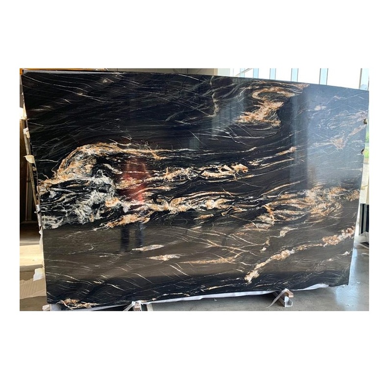 Brazil Luxury Black Magma Gold Granite