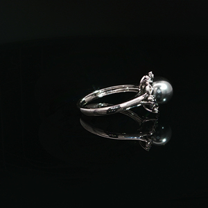 เครื่องประดับเพชรชั้นดีและไข่มุกทะเลโพลินีเซีย PT950อัญมณีหรูหราแพลทินัมสำหรับงานแต่งงานและปาร์ตี้ของผู้หญิง - Product Image 4