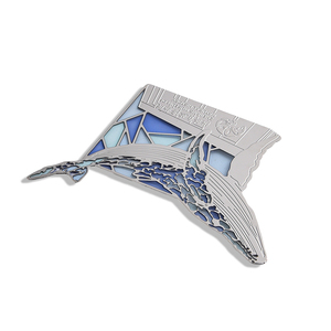 Imán de nevera con tarjeta de recuerdo turístico de ballena azul, personalizado de fábrica, precio económico. - Product Image 3