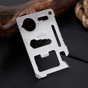 Navaja suiza multifuncional de acero inoxidable, tarjeta de supervivencia para camping al aire libre, en stock, portátil y creativa - Product Image 2