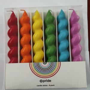 Topchina Spiral bükülmüş soya konik düğün mumlar dumansız renkli ev doğum günü düğün taraflar için sarı ışık koku - Product Image 3