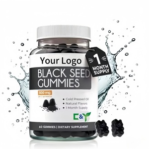 Phong cách mới Vitamin E số lượng lớn rêu biển mật ong thêm dầu nguyên chất của oregano ép lạnh dầu hạt đen Gummies cho sức khỏe bổ sung - Product Image 1