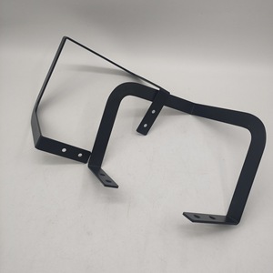 Support d'angle pour matelas 150x140x80mm en acier thermolaqué noir, accessoire de quincaillerie pour fixation de bordure - Product Image 3