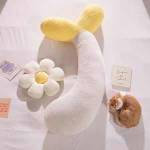 Oreiller corporel en peluche en forme de U 140x71x18cm pour les dormeurs latéraux, coussin de soutien pour femmes enceintes, couleur unie, amovible et lavable - Product Image 5