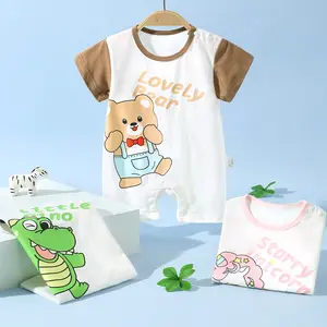 Custom New Born Baby Rompers 100% Cotton Baby Wear Rompers Newborn Clothes designer baby clothes