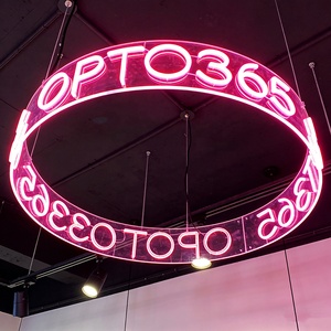Letrero de Neón Redondo de Techo de 12V con Diseño Gratuito, Letrero de Neón <span class=keywords><strong>LED</strong></span> de Acrílico en Forma de Arco para Decoración de Tiendas - Product Image 3