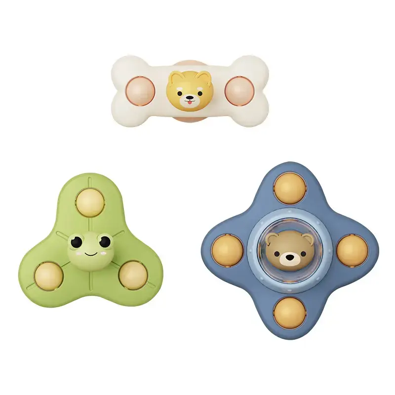 Hot Selling Bpa-free Suction Cup Rotation Fidgets Fingertip Spinnings Top Toy Stress Relief Learner Toys For Toddler