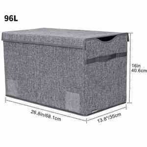 Boîte de rangement pour jouets d'enfants, vêtements, articles ménagers, grande capacité avec couvercle, panier de rangement pliable pour collations de bébé - Product Image 2