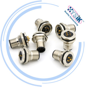 D-mã hóa 4 pin M12 hình sự ổ cắm kết nối không thấm nước 100Mbps CAT5E kết nối cho cảm biến thiết bị truyền động - Product Image 4