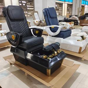 Chaise de pédicure de salon de manucure en cuir PU blanc, nouvelle production, couleur personnalisée de luxe - Product Image 1