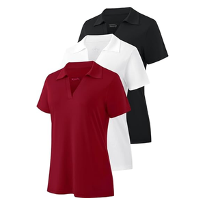 Chemise à col en V pour femme, tenue de bureau décontractée, confortable, manches 3/4, haut à col - Product Image 1