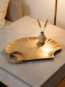 Plato de Presentación <span class=keywords><strong>Dorado</strong></span> Electrochapado de Plástico, Plato Decorativo con Textura Metálica para Hogar y Bodas, Venta al por Mayor del Fabricante - Product Image 4