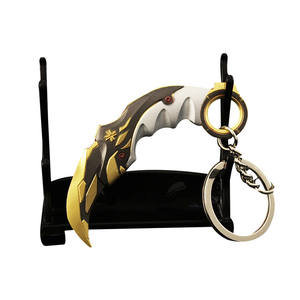 Venta al por mayor Venta caliente Mini Metal Gun Cuchillo Llaveros Valorant Aleación Armas Llaveros Best Seller Niños Mini Espadas Llavero Regalo - Product Image 5