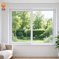 Fenêtre coulissante en PVC double vitrage trempé, ventilation directe usine pour balcon intérieur/extérieur