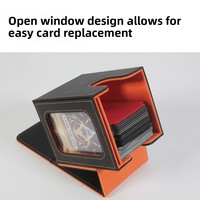 Boîte de rangement pour cartes de jeu de société, capacité de 60+ cartes à double pochette et 100+ cartes à simple pochette, support TCG CCG, logo personnalisé, vente en gros